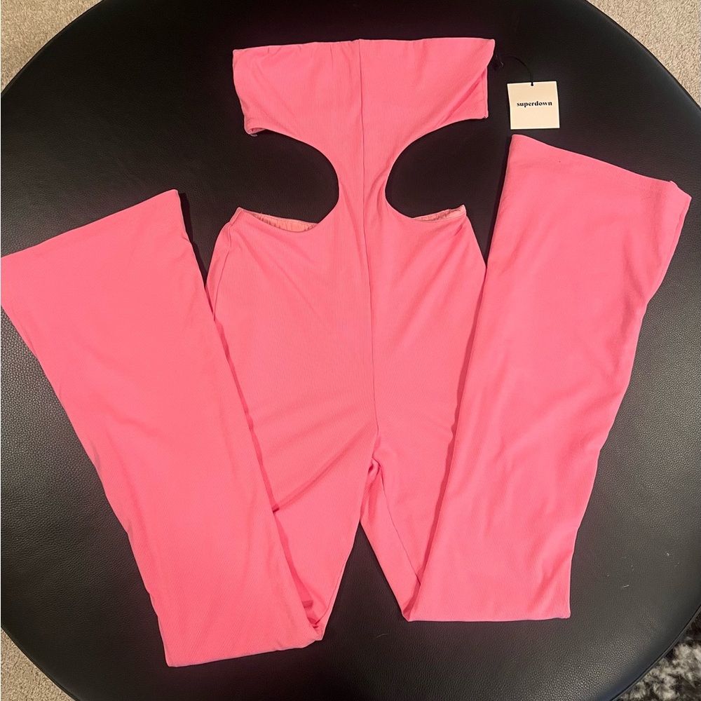 superdown Pink Cutout Jumpsuit